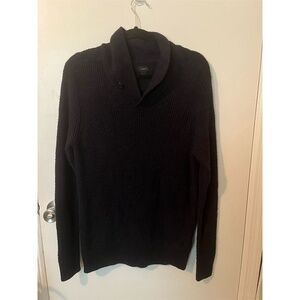 J.Crew‎ Men's Linen Blend Shawl Collar Pullover Knit Sweater Blue Size M